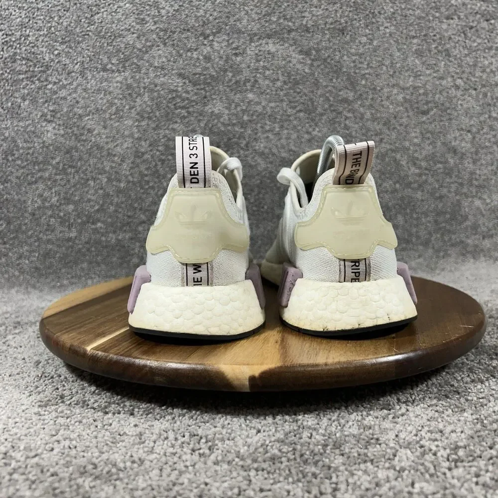 Adidas NMD_R1 Boost BD8024 Women’s Size 7 White Orchid Athletic Shoes Used